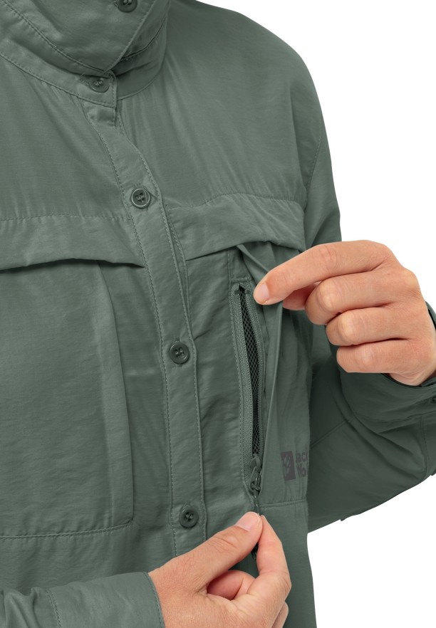 Jack Wolfskin Barrier Ls Overhemd Dames Groen | 99240511
