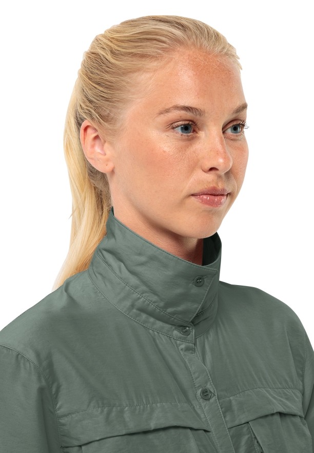 Jack Wolfskin Barrier Ls Overhemd Dames Groen | 99240511