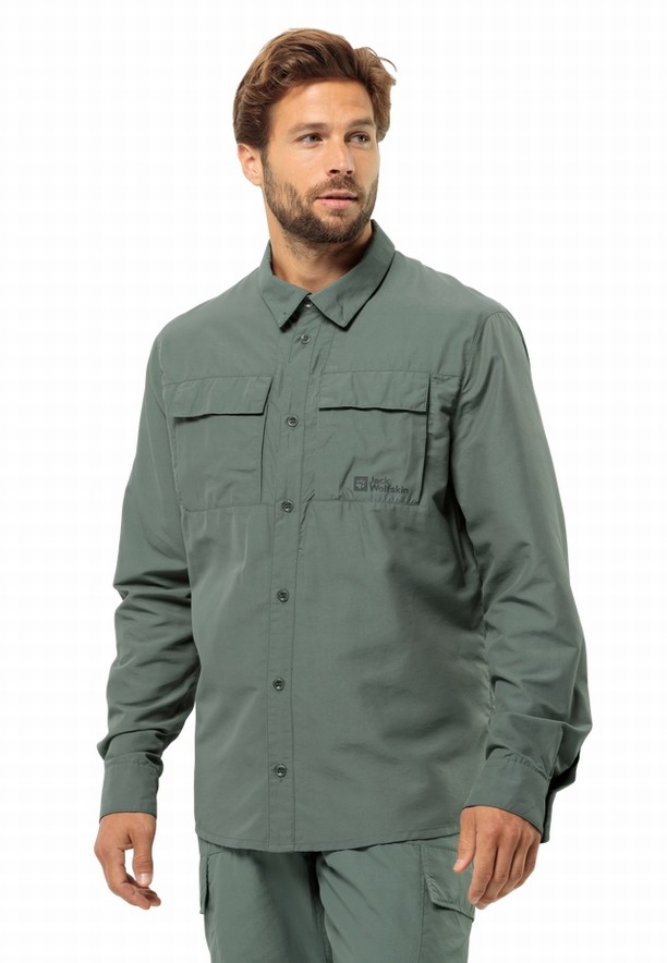 Jack Wolfskin Barrier Ls Overhemd Heren Groen | 42838450
