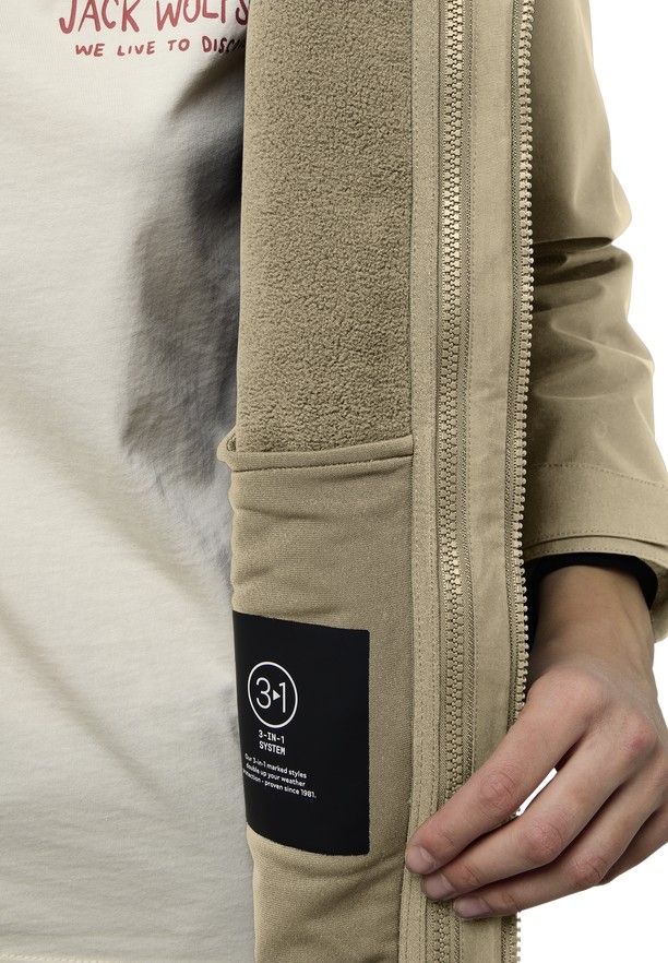 Jack Wolfskin Baylight 3in1 Jassen Dames Khaki | 94918577