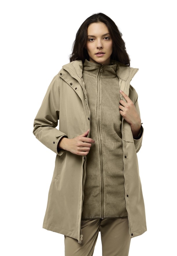 Jack Wolfskin Baylight 3in1 Jassen Dames Khaki | 94918577