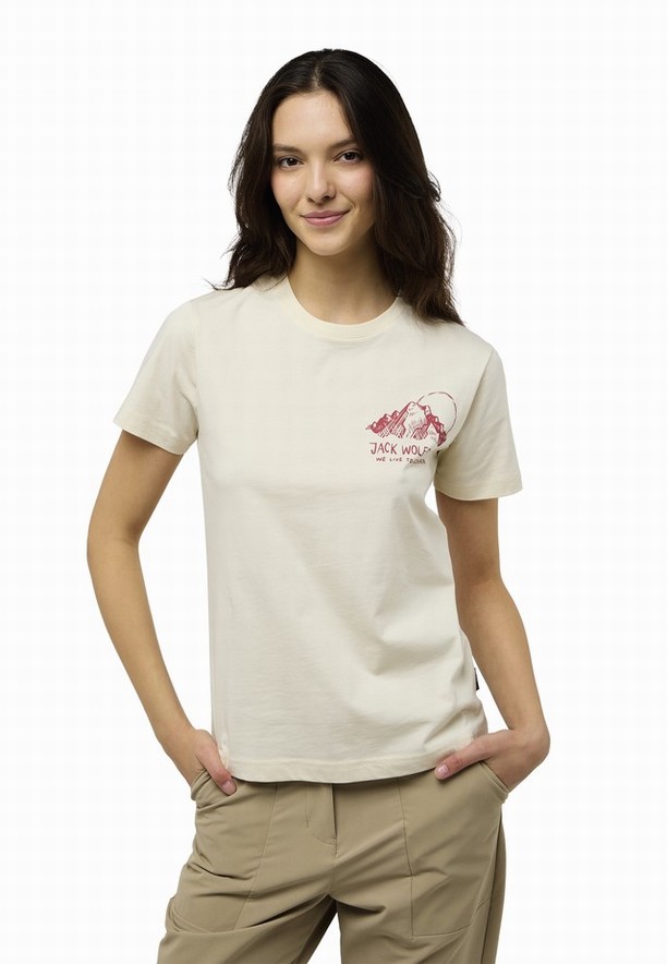 Jack Wolfskin Bergblick T-shirts Dames Grijs | 18468962