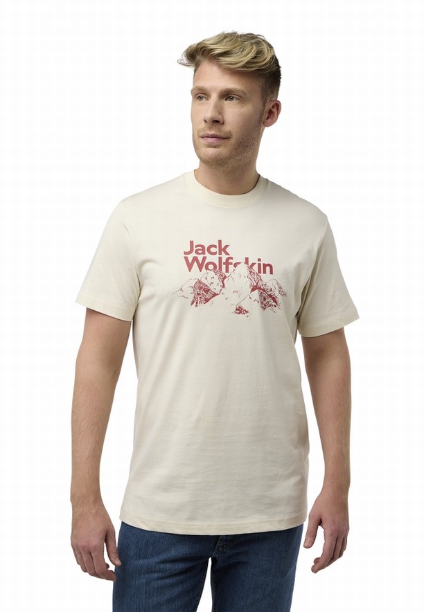 Jack Wolfskin Bergblick T-shirts Heren Wit | 40124402
