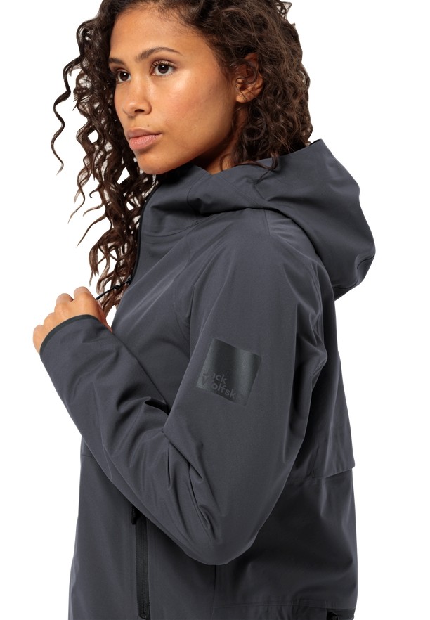 Jack Wolfskin Bike Commute Mono Regenjassen Dames Zwart | 61142917