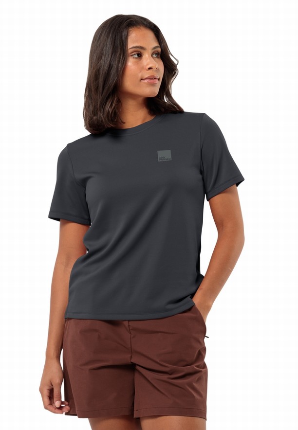 Jack Wolfskin Bike Commute T-shirts Dames Zwart | 48815345