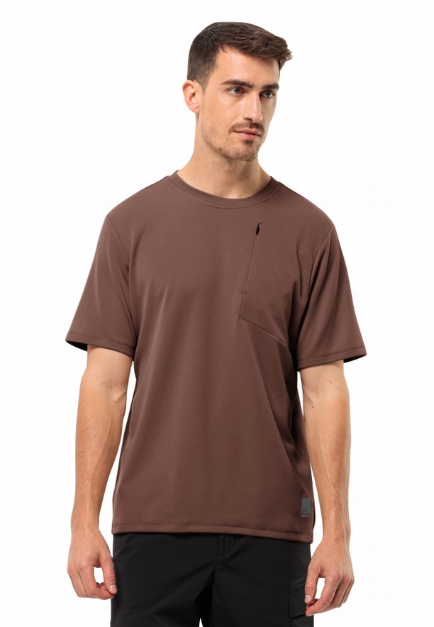 Jack Wolfskin Bike Commute T-shirts Heren Rood | 41692301