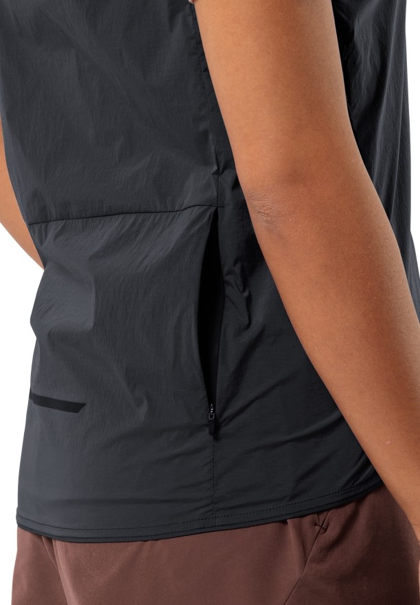 Jack Wolfskin Bike Commute Wind Vest Dames Zwart | 54606536