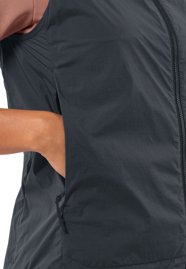 Jack Wolfskin Bike Commute Wind Vest Dames Zwart | 54606536
