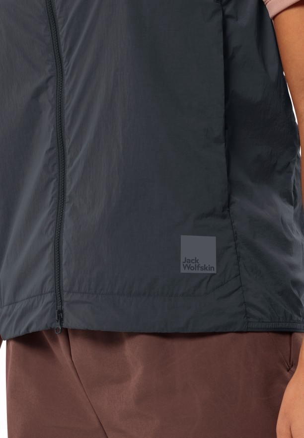 Jack Wolfskin Bike Commute Wind Vest Dames Zwart | 54606536