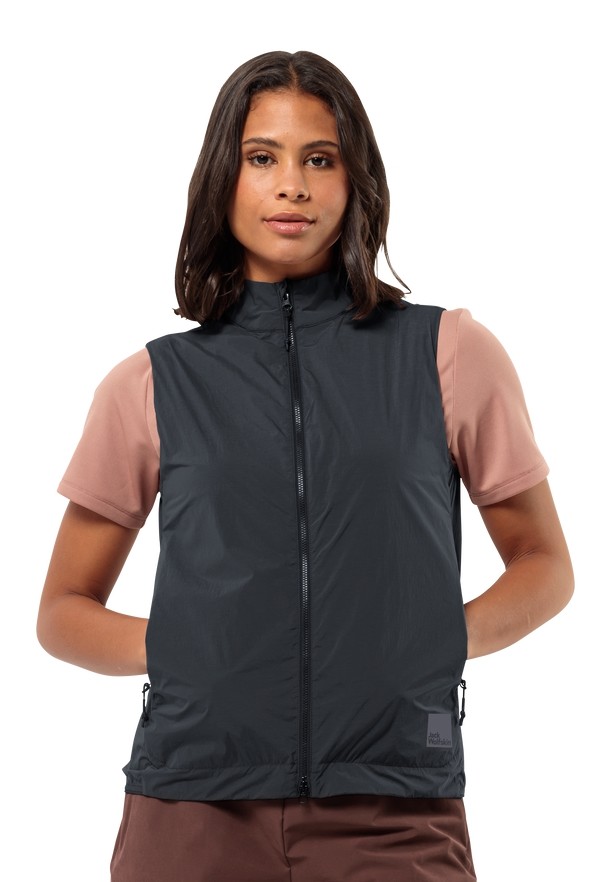 Jack Wolfskin Bike Commute Wind Vest Dames Zwart | 54606536