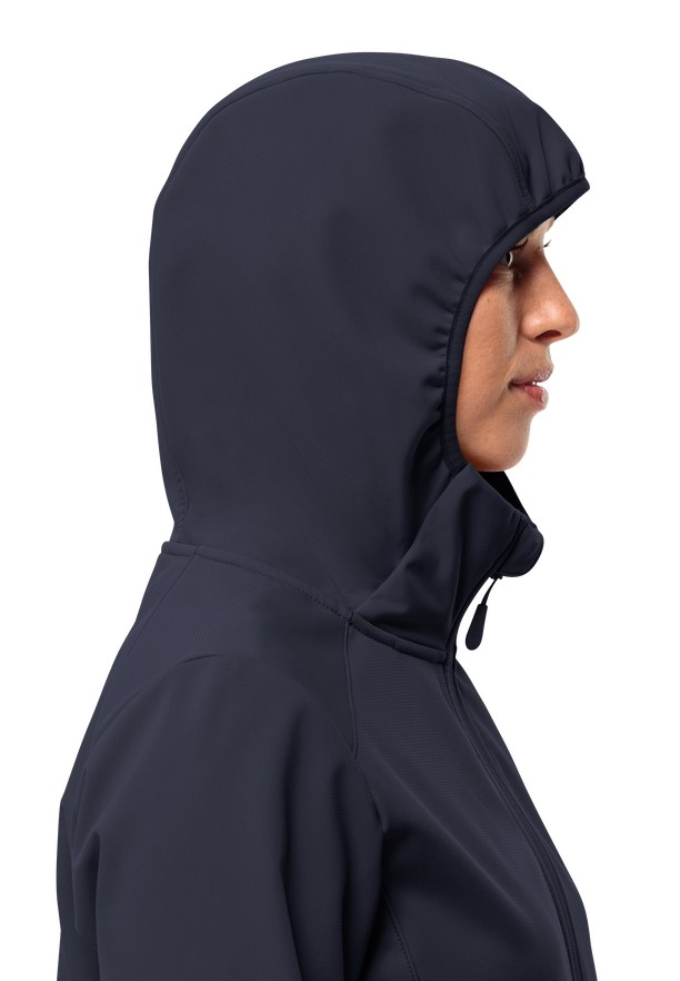Jack Wolfskin Bornberg Hoody Softshell Jas Dames Donkerblauw | 15348125