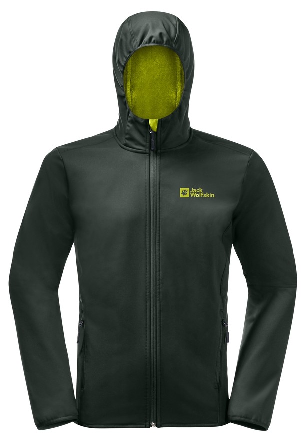 Jack Wolfskin Bornberg Hoody Softshell Jas Heren Groen | 12693723