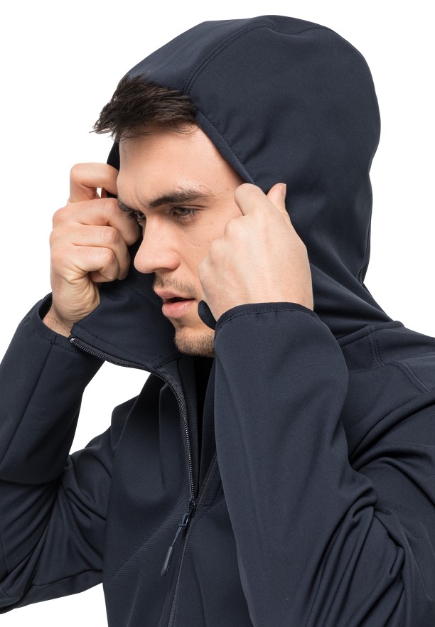 Jack Wolfskin Bornberg Hoody Softshell Jas Heren Donkerblauw | 10628864