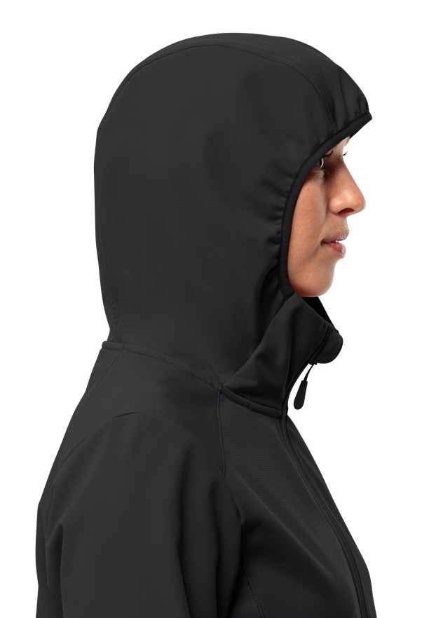 Jack Wolfskin Bornberg Hoody Softshell Jas Dames Zwart | 80340945