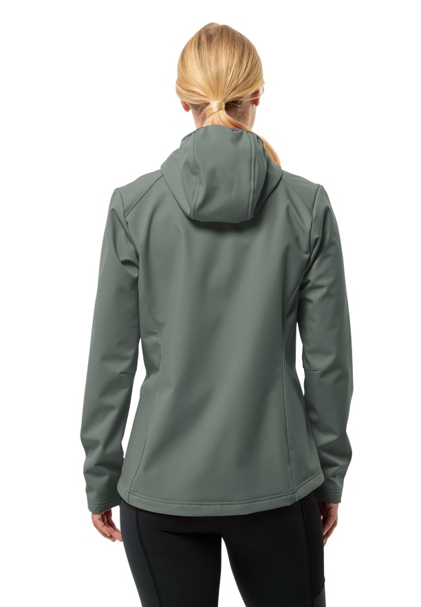 Jack Wolfskin Bornberg Hoody Softshell Jas Dames Groen | 17046882