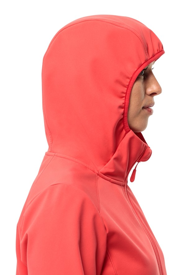 Jack Wolfskin Bornberg Hoody Softshell Jas Dames Rood | 29530985