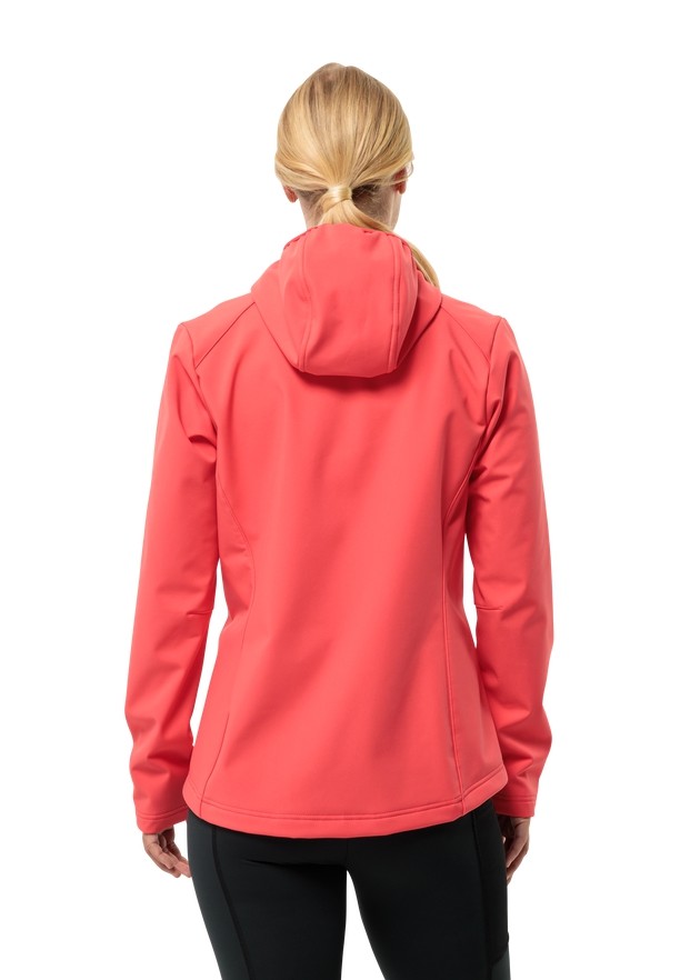 Jack Wolfskin Bornberg Hoody Softshell Jas Dames Rood | 29530985