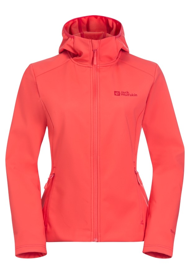 Jack Wolfskin Bornberg Hoody Softshell Jas Dames Rood | 29530985