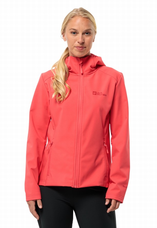 Jack Wolfskin Bornberg Hoody Softshell Jas Dames Rood | 29530985