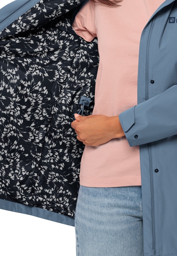 Jack Wolfskin Cape West Regenjassen Dames Blauw | 95957885
