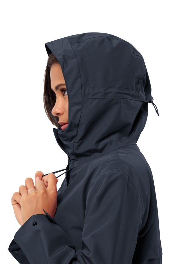 Jack Wolfskin Cape West Regenjassen Dames Donkerblauw | 53756697
