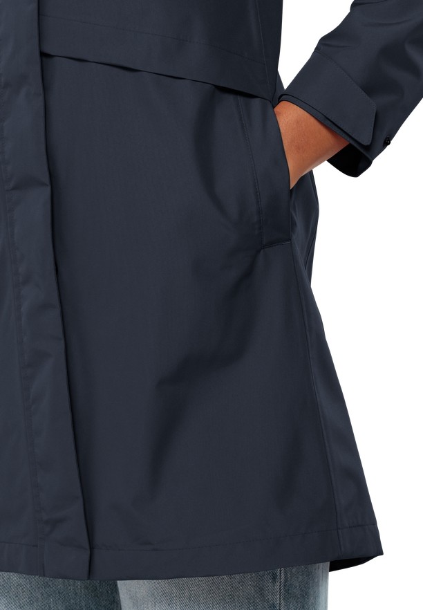 Jack Wolfskin Cape West Regenjassen Dames Donkerblauw | 53756697