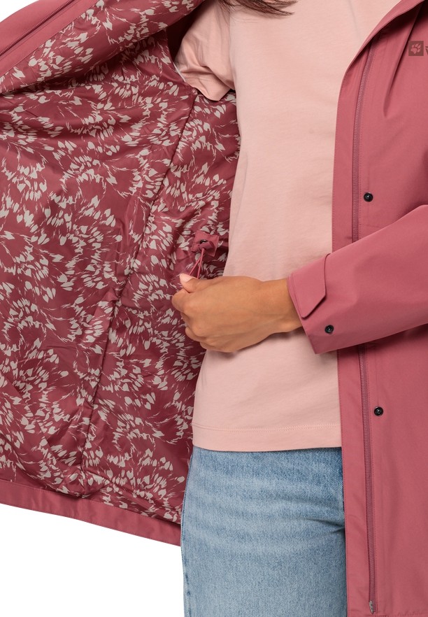 Jack Wolfskin Cape West Regenjassen Dames Roze | 34927334
