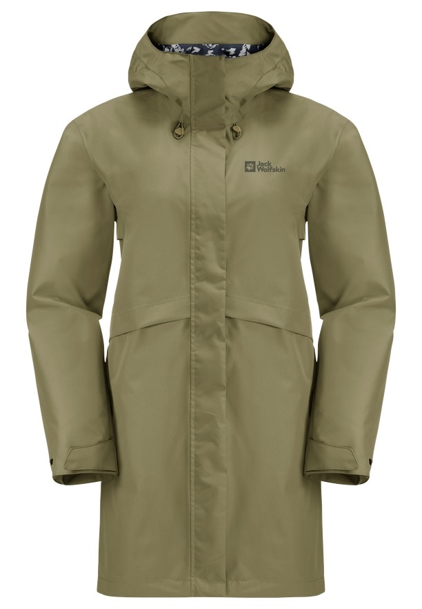 Jack Wolfskin Cape West Regenjassen Dames Olijfgroen | 51790352