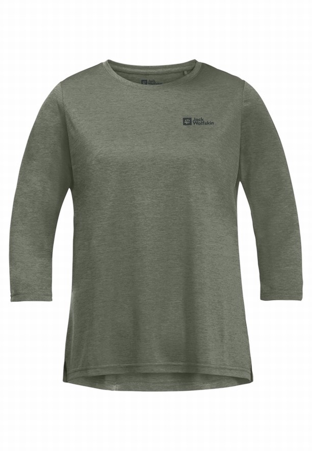 Jack Wolfskin Crosstrail 3/4 T-shirts Dames Grijs | 33650878