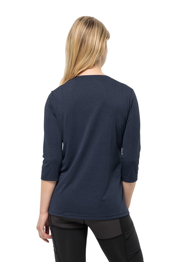 Jack Wolfskin Crosstrail 3/4 T-shirts Dames Donkerblauw | 23352935