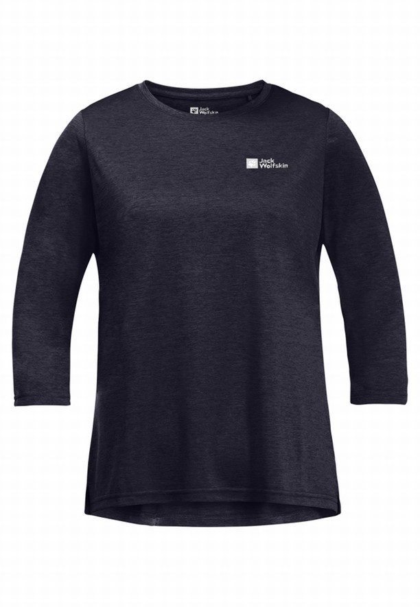 Jack Wolfskin Crosstrail 3/4 T-shirts Dames Donkerblauw | 23459886