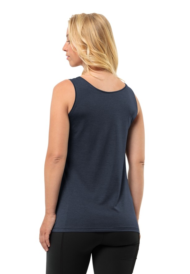 Jack Wolfskin Crosstrail Tanktop Dames Donkerblauw | 42047323