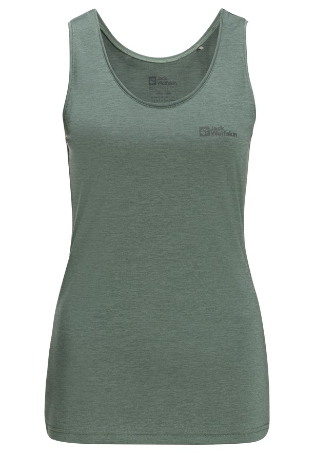 Jack Wolfskin Crosstrail Tanktop Dames Groen | 65737965
