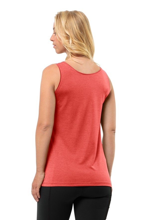 Jack Wolfskin Crosstrail Tanktop Dames Rood | 15470295