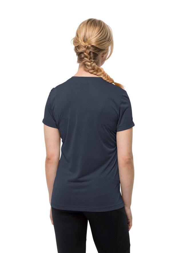 Jack Wolfskin Crosstrail T-shirts Dames Donkerblauw | 76757395