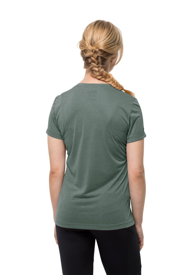 Jack Wolfskin Crosstrail T-shirts Dames Groen | 84843039