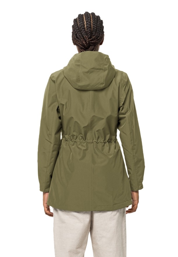 Jack Wolfskin Dakar Regenjassen Dames Olijfgroen | 67338699