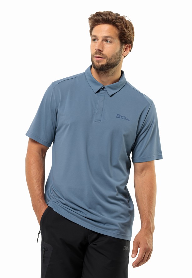 Jack Wolfskin Delgami Poloshirt Heren Blauw | 97522639
