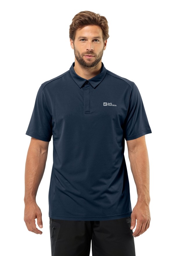 Jack Wolfskin Delgami Poloshirt Heren Donkerblauw | 53964241