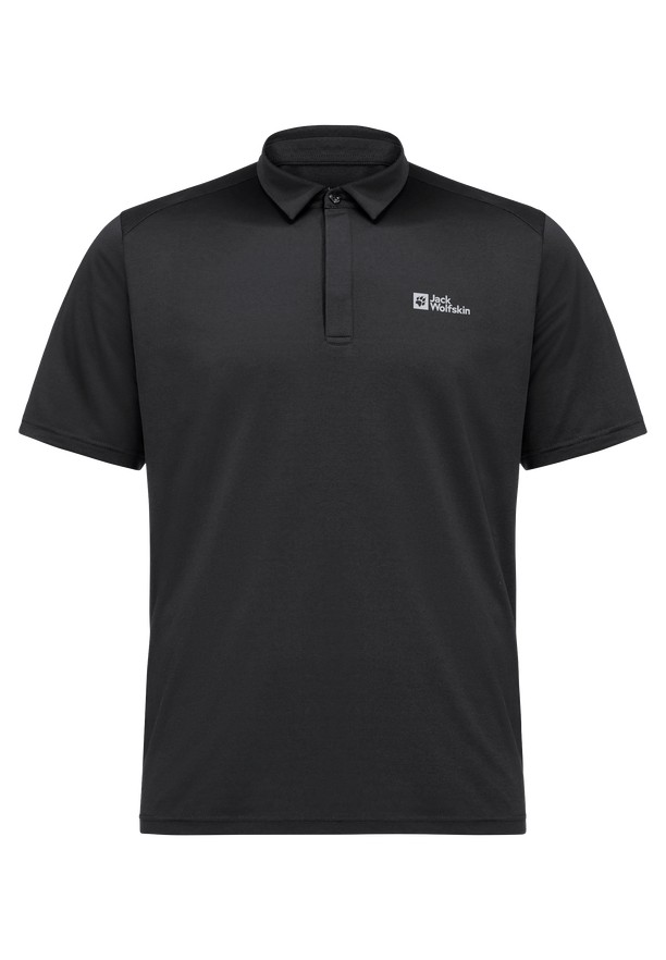 Jack Wolfskin Delgami Poloshirt Heren Zwart | 57406232