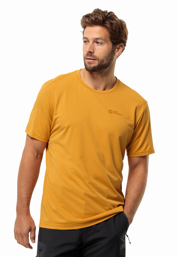 Jack Wolfskin Delgami S/s T-shirts Heren Geel | 97323553