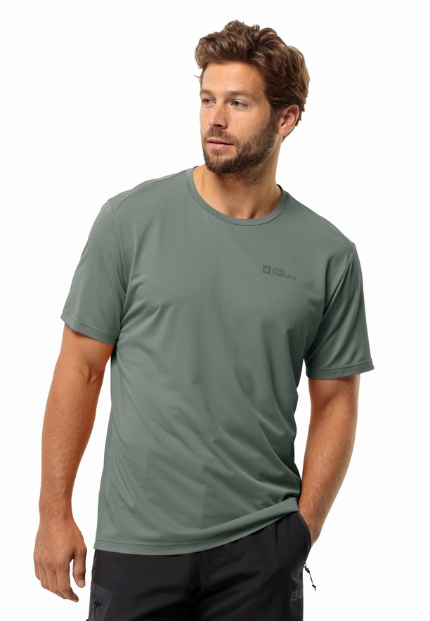 Jack Wolfskin Delgami S/s T-shirts Heren Groen | 78693506
