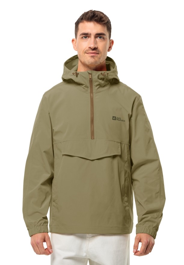 Jack Wolfskin Desert Wind Overhead Jassen Heren Olijfgroen | 68409336