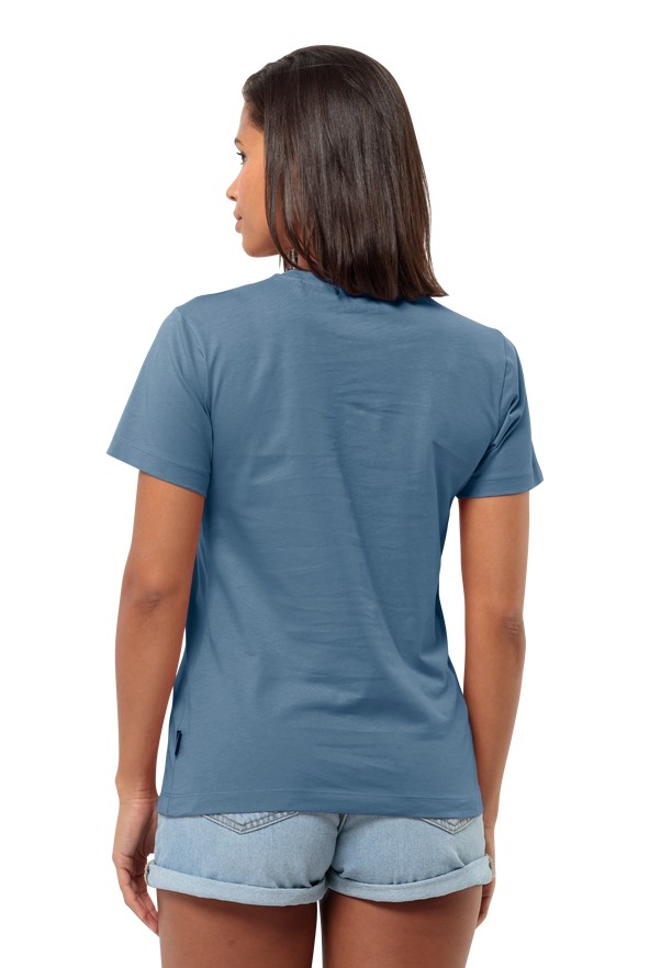 Jack Wolfskin Discover Heart T-shirts Dames Blauw | 95400316