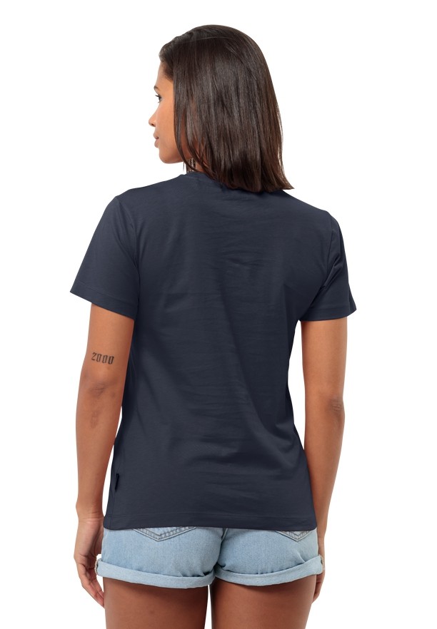 Jack Wolfskin Discover Heart T-shirts Dames Donkerblauw | 32500403