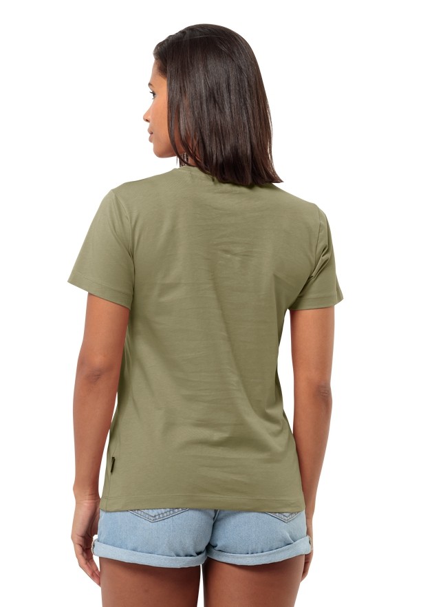 Jack Wolfskin Discover Heart T-shirts Dames Olijfgroen | 20777864