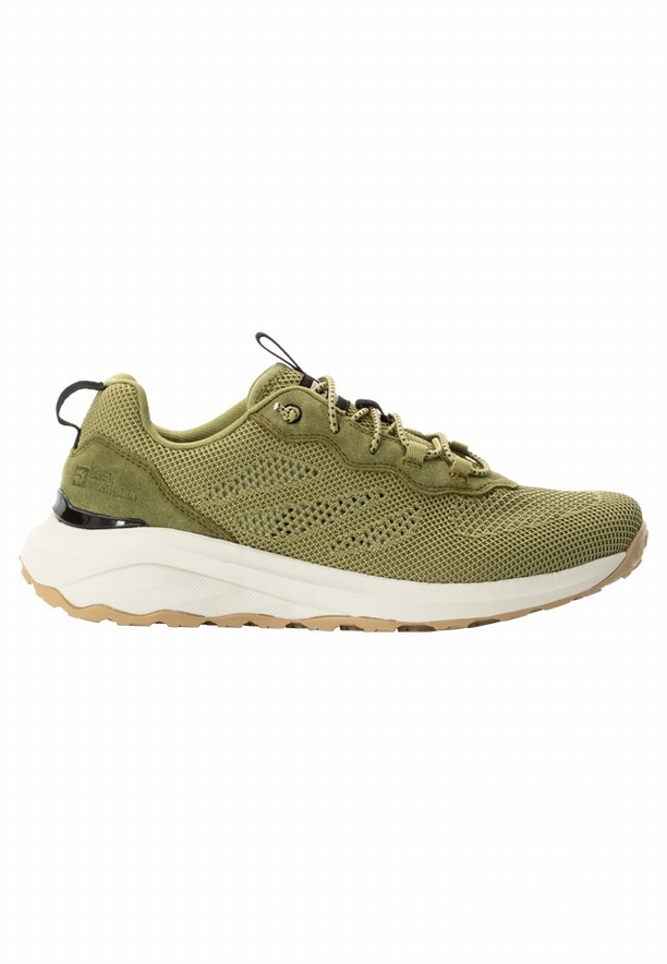 Jack Wolfskin Dromoventure Knit Low Outdoorschoenen Dames Olijfgroen | 36525734