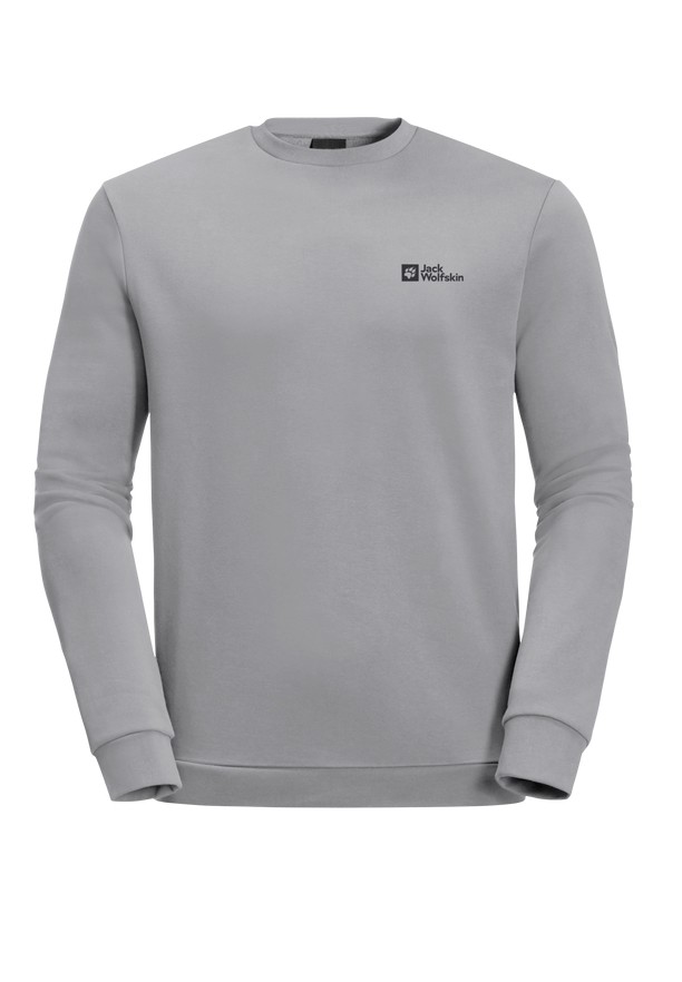 Jack Wolfskin Essential Crewneck Sweatshirts Heren Grijs | 55948162