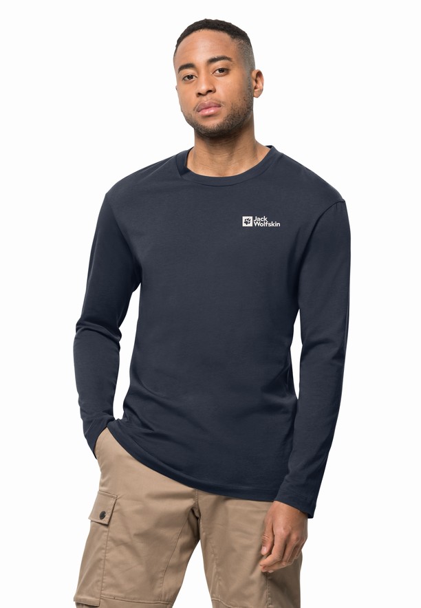 Jack Wolfskin Essential Longsleeve T-shirts Heren Donkerblauw | 62055977
