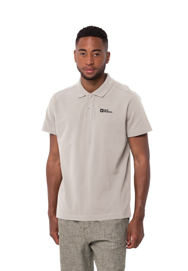 Jack Wolfskin Essential Poloshirt Heren Beige | 46043324